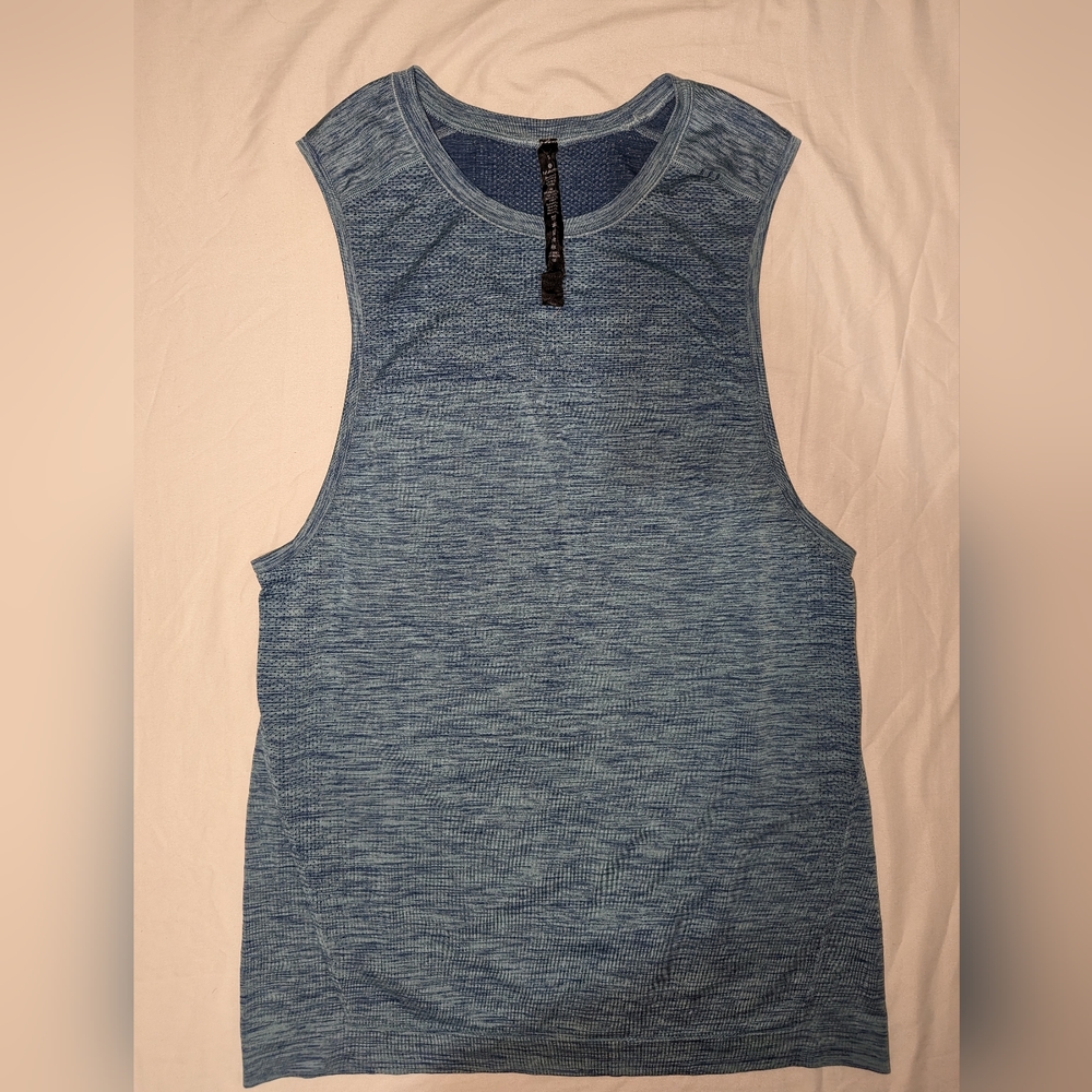Lululemon men's blue heather muscle tank top size Small